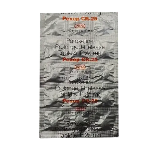 pexep cr 25mg tablet 15's